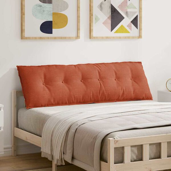 vidaXL R&uuml;ckenkissen Rot-Orange 160 x 50 cm Cordstoff