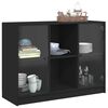 vidaXL Sideboard Schwarz 102x37x75,5 cm Holzwerkstoff