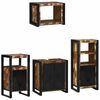 vidaXL Badezimmerm&ouml;bel-Set mit Regal 4 pcs Massives upgecyceltes Holz