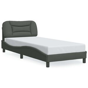 vidaXL Bettgestell ohne Matratze "Hvar" Dunkelgrau 80x200 cm Stoff