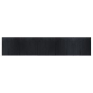 vidaXL Teppich Rechteckig Schwarz 100x500 cm Bambus