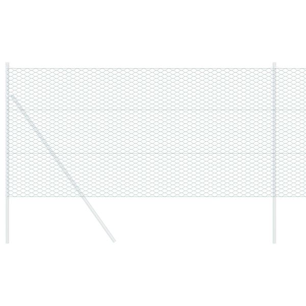 vidaXL Hexagonzaun Gr&uuml;n 1 x 10 m PVC