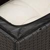 vidaXL 11-tlg. Garten-Sofagarnitur mit Kissen Schwarz Poly Rattan
