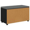 vidaXL Flurbank mit Kissen Schwarz Eichen-Optik 80 x 46 x 46 cm