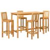 vidaXL Outdoor Bar Set 5 pcs Natur Massivholz Teak