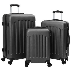 vidaXL Koffer 3 pcs Dunkelgrau 50 x 31 x 78 cm ABS Kunststoff