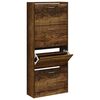vidaXL Schuhschrank R&auml;uchereiche 63x24x147 cm Holzwerkstoff