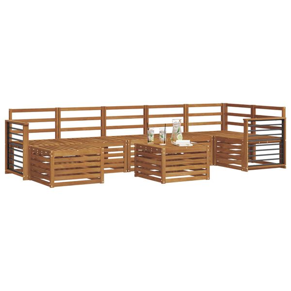 vidaXL Sofagarnituren 8 pcs Natur Massivholz Akazie