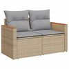 vidaXL Gartensofa-set mit Kissen 8 pcs Beige Poly Rattan
