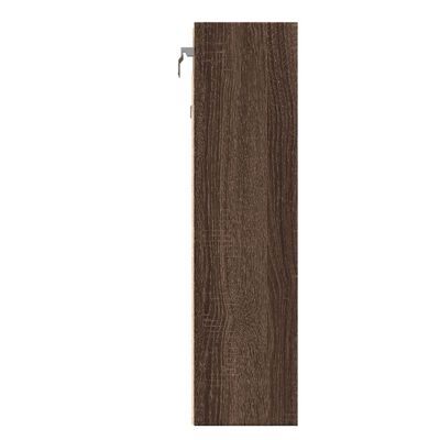 vidaXL Vitrinenschrank Braun Eichen-Optik 100x15x58 cm Holzwerkstoff