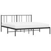 vidaXL Bettgestell mit Kopfteil Metall Schwarz 183x213 cm