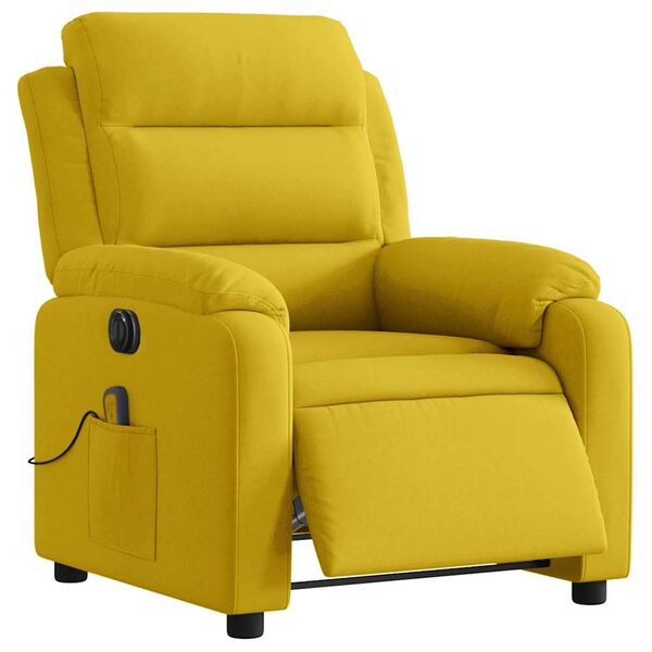 vidaXL Massagesessel Elektrisch Gelb Samt