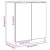 vidaXL Schuhschrank Artisan-Eiche 59x35x70 cm Holzwerkstoff