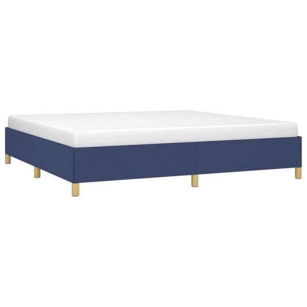 vidaXL Bettgestell ohne Matratze Blau 200x200 cm Stoff