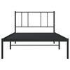 vidaXL Bettgestell mit Kopfteil Metall Schwarz 80x200 cm