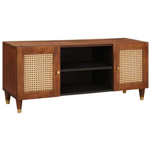 vidaXL TV-Schr&auml;nk mit Regal Braun 105 x 33,5 x 46 cm Massivholz Mango