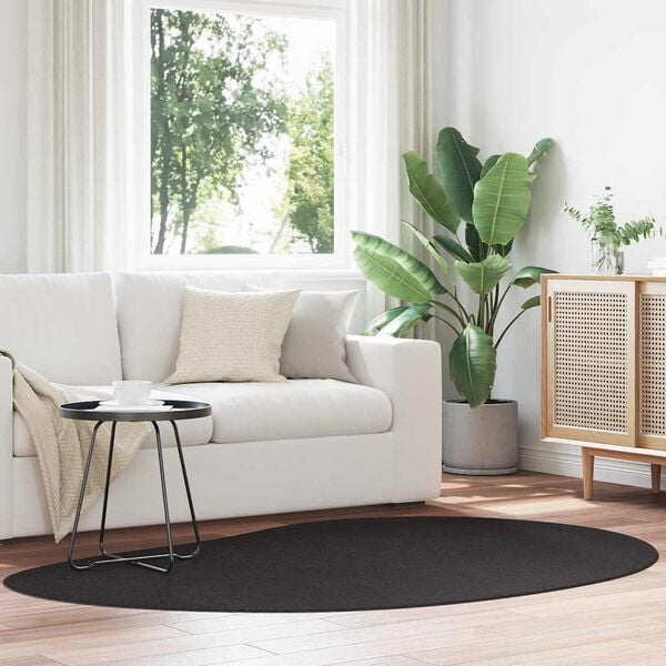 vidaXL Teppich Schwarz 140 x 200 cm Polyester