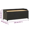 vidaXL Sitzbank mit Stauraum 120 cm Poly Rattan Schwarz