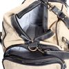 vidaXL Weekender Tasche Canvas und Echtleder Beige