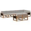 vidaXL Outdoor-Sofagarnitur 8 stk. Natur und Hellgrau