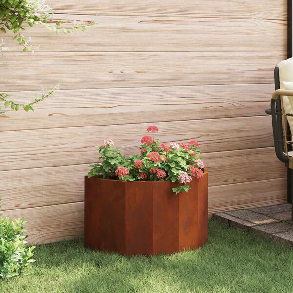vidaXL Pflanzk&uuml;bel Rostig 60 x 30 x 35 cm Wetterfeststahl