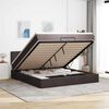 vidaXL Ottoman-Bett mit Matratze Dunkelbraun 160x200 cm Stoff