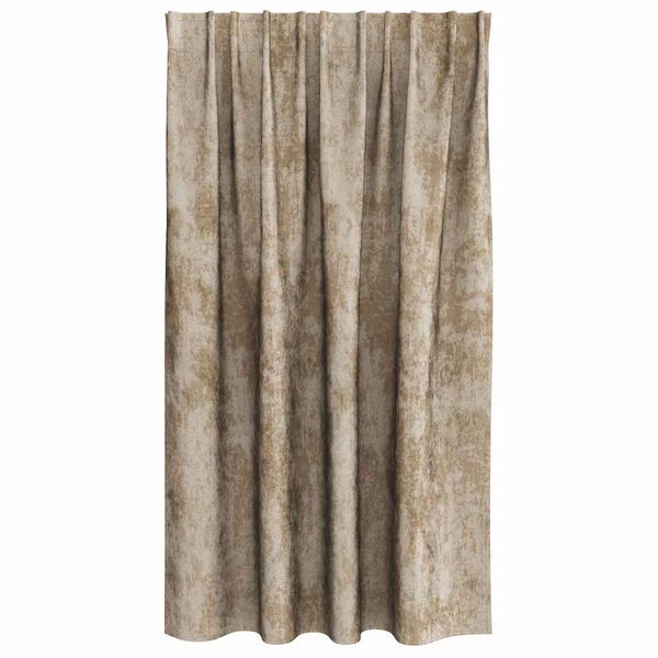 vidaXL Samtvorh&auml;nge mit Vorh&auml;ngen 2 pcs Champagner 140 x 140 cm Samt