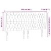 vidaXL Kopfteil mit Ohren Dunkelblau 203x23x118/128 cm Samt