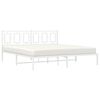 vidaXL Bettgestell mit Kopfteil Metall Wei&szlig; 183x213 cm