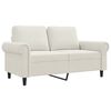 vidaXL 2-Sitzer-Sofa Creme 120 cm Samt