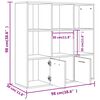 vidaXL B&uuml;cherschrank Braun Eichen-Optik 98x30x98 cm