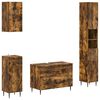vidaXL 4-teiliges Badezimmer-Schrank-Set HAARLEM Raucheiche