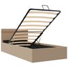 vidaXL Bett mit Bettkasten LED Cappuccino-Braun Kunstleder 100x200 cm