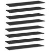 vidaXL B&uuml;cherregal-Bretter 8 Stk. Hochglanz-Schwarz 100x30x1,5 cm
