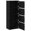 vidaXL B&uuml;cherregal Schwarz Eichen-Optik 40x24x102 cm Holzwerkstoff