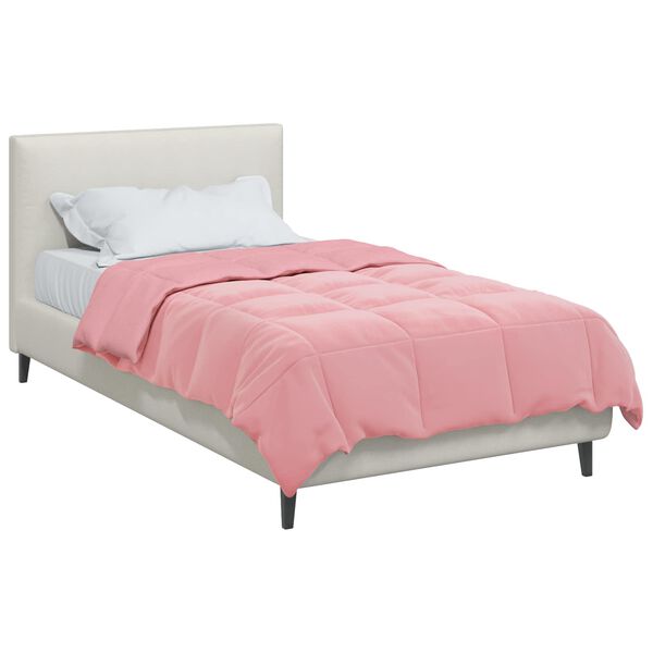 vidaXL Ganzjahresbettdecke Gepolstert Rosa 140 x 200 cm Mikrofaser
