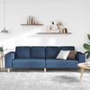 vidaXL Wohnzimmer Couch Blau 250 x 77 x 76 cm Polyester