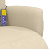 vidaXL Massagesessel mit Fu&szlig;teil Creme Stoff