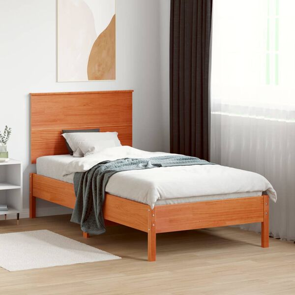 vidaXL Kopfteil Wachsbraun 90 cm Massivholz Kiefer
