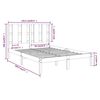 vidaXL Massivholzbett 120x190 cm
