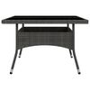 vidaXL 9-tlg. Garten-Essgruppe Poly Rattan und Glas Grau