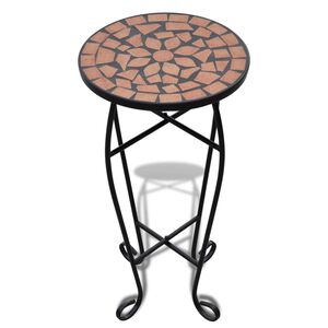 vidaXL Beistelltisch Mosaik Terracotta