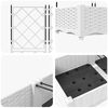 vidaXL Garten-Pflanzgef&auml;&szlig; 3 pcs Wei&szlig; 120 x 40 x 125,5 cm Stahl