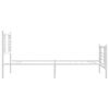 vidaXL Bettgestell mit Kopf- und Fu&szlig;teil Metall Wei&szlig; 107x203 cm