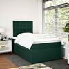 vidaXL Boxspringbett mit Matratze Dunkelgr&uuml;n 120x190 cm Samt