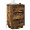 vidaXL Nachttisch Ger&auml;ucherte Eiche 39 x 34,5 x 65 cm Holzwerkstoff