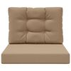 vidaXL Sofakissen f&uuml;r drau&szlig;en 2 pcs Taupe Polyester