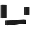 vidaXL TV-Schrankset 4 pcs Schwarz Eichen-Optik Holzwerkstoff