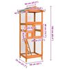 vidaXL Vogelkäfig 68x62x166 cm Massivholz Fichte