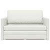 vidaXL Schlafsofa 110cm Wei&szlig; Kunstleder